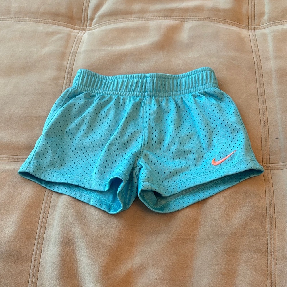 Girls Nike Light Blue Mesh Shorts